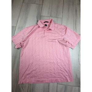 Nike Tiger Woods Collection Pink Striped Dri-FIT Polo Shirt Mens XL RN56323